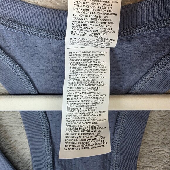 Athleta Momentum Seamless Tank Top Womens XL Blue Scoop Neck Racerback Camisole - Picture 6 of 11